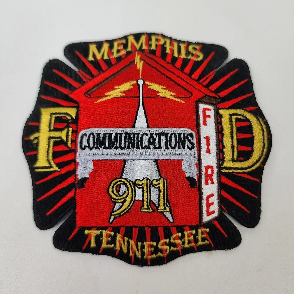 Lot of 4 Fire Dept Patches Tennessee Memphis Repair Education Marshalls Office